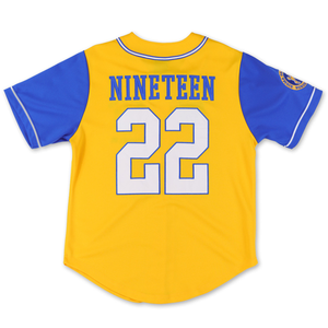 เสื้อเบสบอล Sigma Gamma Rho สีทองน้ำเงินสำหรับผู้หญิง ตัวอักษรกรีก กระดุมติดหน้าเสื้อ SGR เสื้อผ้าชมรมนักศึกษา ทรงสปอร์ต ใส่สบายๆ - Product Image 4