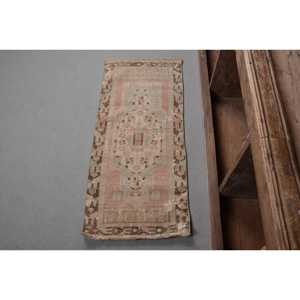 พรมขนสัตว์ตุรกีสีเบจ330ft 140 x วินเทจงานปะติดดีไซน์คลาสสิกแฮนด์เมดสำหรับห้องนั่งเล่นสำหรับวัยรุ่น - Product Image 1