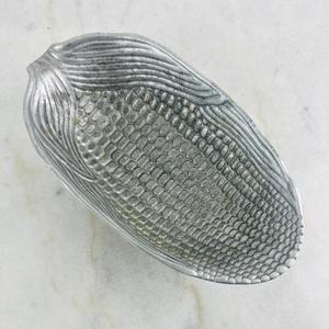 Ensemble de bols élégants en forme de maïs, finition argentée, pour la maison, le buffet, la présentation de fruits secs, les collations et la vaisselle de célébration - Product Image 2