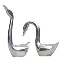 Nouvelles statues d'animaux artificiels en aluminium, cerfs, revêtement doré, modernes, faites à la main, élégantes, pour mariage, décoration de table, maison, bureau