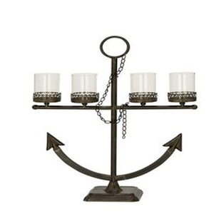 Iron & Wood Tea Light Candle holder <b>Candelabra</b> - Product Image 5