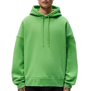 Sudaderas con capucha personalizadas para hombres 100% algodón grueso peso pesado sudaderas con capucha de gran tamaño caída hombro streetwear sudaderas con capucha en blanco - Product Image 2