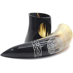 Corne à boire Viking artisanale avec support à corne de luxe ou festivals médiévaux et reconstitutions au prix de gros - Product Image 6