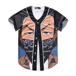 Camisetas de Béisbol Personalizadas OEM, Transpirables, Sublimadas, Tallas Grandes, Impresión 3D - Product Image 1