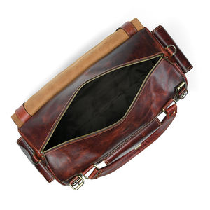 Sac en cuir Duffle de haute qualité avec fermeture à glissière sac de voyage en cuir de style mode pour l'extérieur - Product Image 6