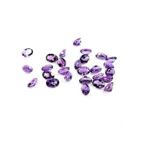 AAA Grade Natural Amethyst Calibrated Ovals Loose 3x5mm 6x4mm Varieties Including Marquise Square <b>Triangle</b> <b>Cushion</b> Heart Pear - Product Image 4