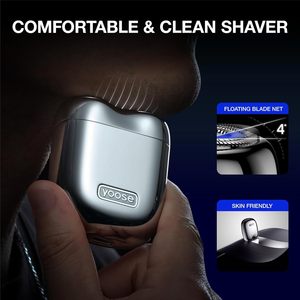 Mini rasoir électrique pour homme, étanche IPX7, moteur rapide avec tête de rasage rechargeable, interface en allemand - Product Image 4