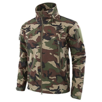 Veste de chasse pour homme, en softshell, doublée en polaire, respirante, imperméable, coupe-vent, pour le camping en hiver