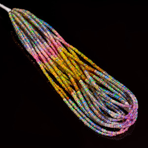 Ethiopian Opal Round <b>Beads</b>, Welo Fire Opal Gemstone <b>Beads</b>, Opal <b>Beads</b>, Multi Fire Opal <b>Beads</b>, Opal Gemstone For Jewelry Making - Product Image 1