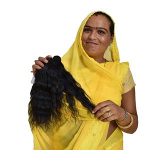 Vente en gros en vrac Extensions de cheveux humains de temple vietnamien vierge 100% non transformés Vendeurs indiens de style vague de corps droit noir - Product Image 6