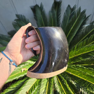 BOOST PULIDO ARTESANAL VIKING BEBER HORN BEER STEIN Beber Cuerno taza Viking Beber Cuerno Taza de café - Product Image 1