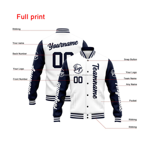 <b>Lightweight</b> All-season Varsity <b>Jacket</b> with Custom Embroidery for Versatile Year-round Outerwear - Product Image 2
