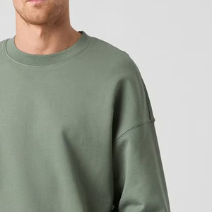 Nouveauté, sweat-shirts pour hommes de la meilleure qualité, style oversize, épaules tombantes, col rond, coupe décontractée, sweat-shirts oversize pour hommes - Product Image 5