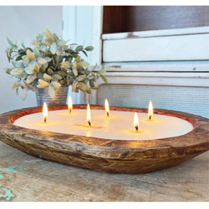 Prix raisonnable en bois bougie de soja bol en forme de mangue pour la maison mariage ou Restaurant Table décoration assiette plat Type - Product Image 3