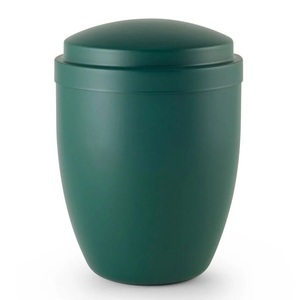 Urna de cremación de metal verde de tributo personalizada, urna conmemorativa grabada de estilo europeo para seres queridos, suministros funerarios - Product Image 1