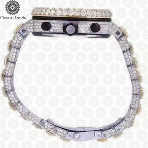 Charm Jewells Montre de luxe en acier inoxydable pour hommes, verre analogique de 40 mm, chronographe mécanique, résistant à l'eau 10 bars, date automatique - Product Image 4
