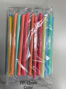 100% Recyclable PP <b>Disposable</b> Full Color Mix Straws-Individually <b>Wrapped</b> - Product Image 4