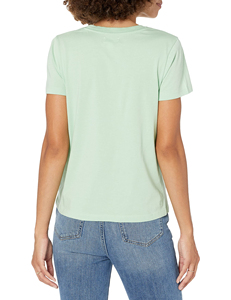 เสื้อยืดผู้หญิงสำหรับฤดูร้อน ขายส่ง รับผลิตแบบ OEM คุณภาพสูง ออกแบบโลโก้ตามสั่ง สีสันหลากหลาย ราคาโรงงาน - Product Image 6