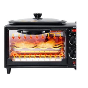 Machine à café et <span class=keywords><strong>petit</strong></span>-<span class=keywords><strong>déjeuner</strong></span> multifonction 3-en-1 pour la maison, four électrique 110V/220V, grille-pain et plancha - Product Image 6