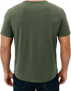 Crew Fitness T-shirt à manches courtes à logo brodé de qualité supérieure pour homme en coton lourd Coupe élégante et confortable - Product Image 6