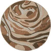 Napperons de table de luxe modernes en tissu polyester perlé à motif végétal, faits à la main, 13x13, brodés, écologiques, pour chemin de table