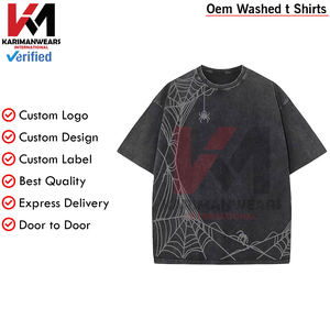 Camisetas de gran tamaño Vintage para hombre y mujer, ropa informal lavada con ácido, camisetas informales, camisetas de moda Retro, cómodas y elegantes - Product Image 5