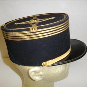 Casquette de colonel d'infanterie bandeau noir bonne nouvelle tresse d'or et noeud hongrois d'or Kepi chapeau civil Kepi - Product Image 2
