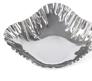 Bandeja Decorativa Redonda de Aluminio de Alta Calidad para Bodas, Plato para Mesa de Comedor, para Servir Alimentos, Acabado Plateado, Diseño Martillado - Product Image 6