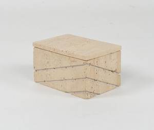 Handcrafted Travertine Stone Storage <b>Box</b> with Modern Carved Design Elegant Durable Keepsake and Decor Organizer for Home Spaces - Product Image 5