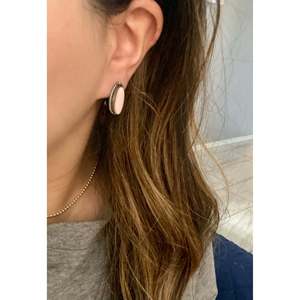 Freda Martinez Pink Conch Shell Star <b>Stud</b> <b>Earrings</b> <b>Sterling</b> <b>Silver</b> & Gold Plated Bezel <b>Set</b> Diamond Accent - Product Image 2