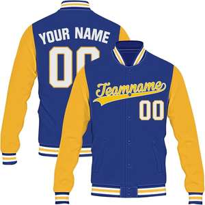 Custom Wholesale Personalized Camouflage Embroidery Varsity Jacket Stand Custom Name Number Split Color Team Letterman <b>Coat</b> - Product Image 3