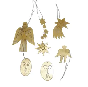 Ornements d'arbre de Noël Pendentifs d'ange en bois Fournitures de décoration de Noël Cadeau