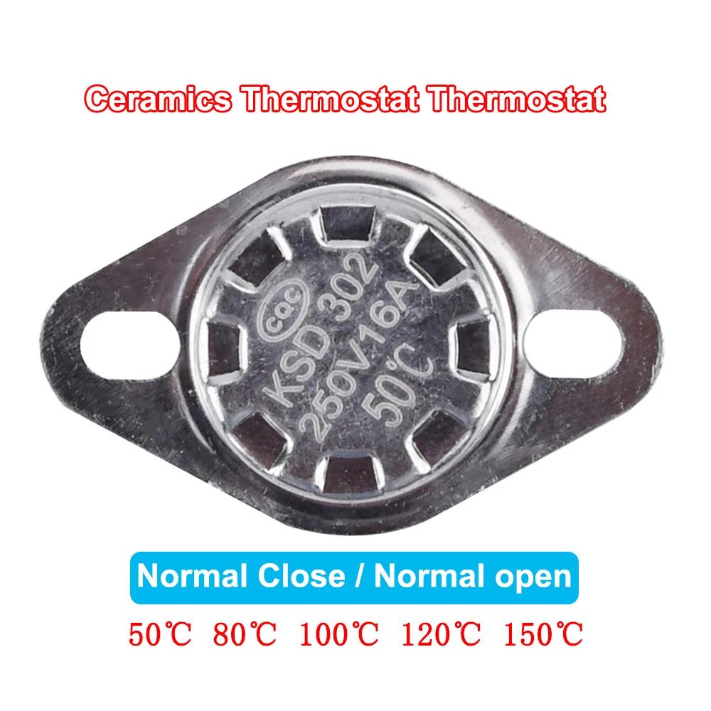 Lote De 5 Interruptores KSD301 Termostato 250V 15A - Corte Por Temperatura (150°C, Normalmente Cerrado)