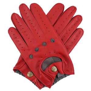 Guantes de conducción de piel de oveja negra de dedo completo de alta calidad con logotipo personalizado para exteriores y ropa informal en invierno - Product Image 5