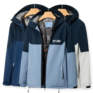 Wholesale Latest Design Custom Logo Black Waterproof Men's <b>Windbreaker</b> Polar Fleece Winter Softshell Jackets - Product Image 1