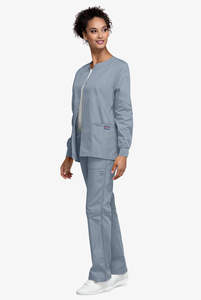 Chaqueta médica unisex con frente a presión y mangas largas Uniforme de salud profesional - Product Image 3