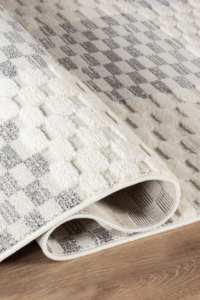 พรมโพลีเอสเตอร์ทันสมัย BEST Goldenmoon ผลิตด้วยเครื่องจักร ด้านหลังทำจากยางลาเท็กซ์ ปลอดภัยสำหรับสัตว์เลี้ยง ป้องกันคราบสกปรก ซักล้างได้ รุ่น Quince - Product Image 3