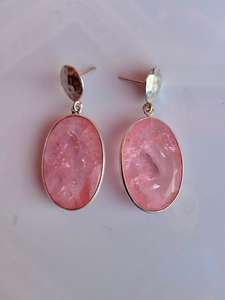 925 Sterling Silver Morganite Gemstone Boucle D'oreille Belle Boucle D'oreille En Argent Élégant Femmes Boucle D'oreille - Product Image 3