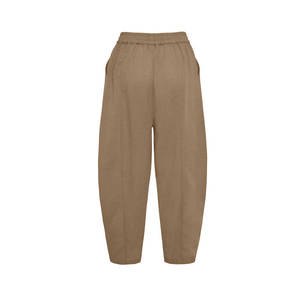 Pantalon Harem décontracté taille mi-haute en camel, respirant et confortable - Product Image 3