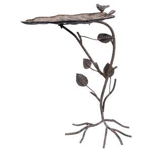 Large metal <b>bird</b> <b>bath</b> <b>bowl</b> for outdoor use providing stable base for visiting garden <b>birds</b> - Product Image 3