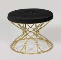 Pouf ottoman gonflable en velours de luxe moderne, repose-pieds, chaise, meubles de maison pour le salon