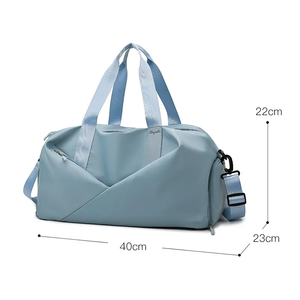 Bolsa de lona de gimnasio Unisex 2025 con bolsillo húmedo y compartimento para zapatos, bolsa de gimnasio de Material reciclado ecológico - Product Image 1