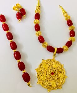 ชุดเครื่องประดับวินเทจชุบทอง24K ต่างหูที่ได้แรงบันดาลใจจากดูไบเข็มกลัดเพชรวัสดุทองแดงที่ทันสมัยสำหรับเยอรมัน - Product Image 4