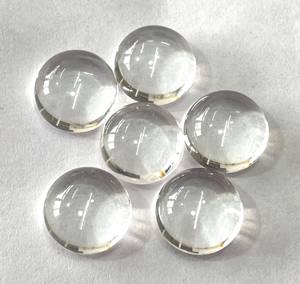 อัญมณีทรงหลวมแบนราบ8มม. สีขาวใสควอทซ์สีขาวธรรมชาติ - Product Image 3