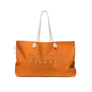 FAMU Florida A & M University Sac fourre-tout en toile à fermeture brodée avec design ouvert pour des achats pratiques - Product Image 1