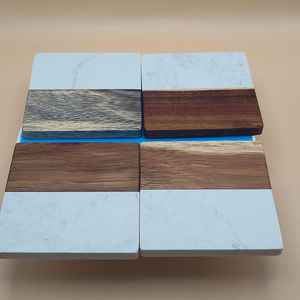 Posavasos de resina personalizados con nombres o iniciales, alfombrillas de epoxi personalizadas para regalos de devolución, tiendas de regalos en línea y posavasos de piedra - Product Image 4