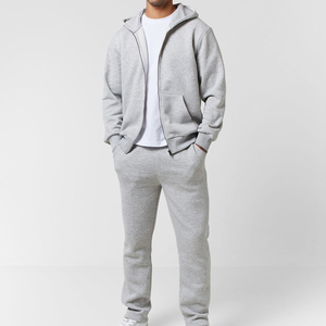 ชุดวอร์มสองชิ้นสำหรับผู้ชายกางเกงมีฮู้ดแบบรูดซิปใส่สบายสำหรับฤดูหนาว - Product Image 2