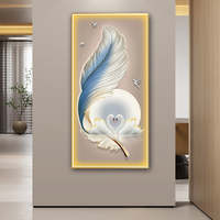 Décoration en cristal Cygne Blanc Enchantant avec éclairage LED, attrape-soleil élégant 4 x 2 pieds pour la maison