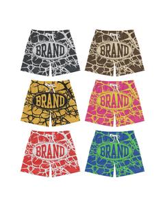 Pantalones cortos estampados con diseño de logotipo de sublimación lisa de alta calidad 100% para hombres, ropa deportiva informal personalizada, pantalones cortos de malla de poliéster - Product Image 1