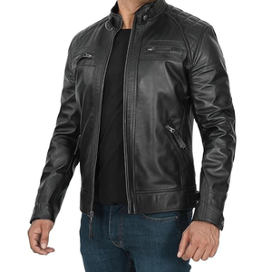 Chaqueta de cuero de vaca de alta calidad para hombre, al mejor precio, totalmente personalizable, estilo moderno, con cierre de cremallera, para invierno. - Product Image 3